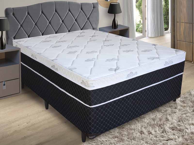 Colchão-Casal-Veneza-Molas-Ensacadas-Base-Box-Veneza-Preto-138x188x42