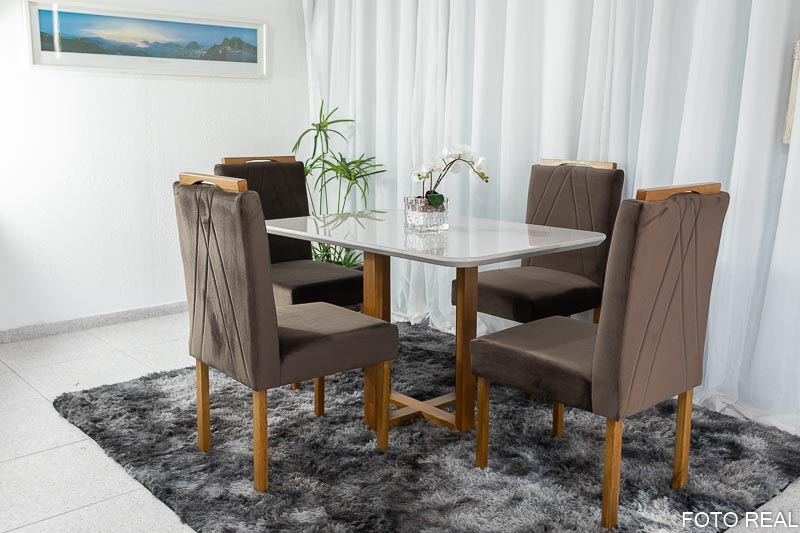 Mesa-de-Jantar-Lisy-Tampo-MDF-e-Vidro-Off-120X80-com-4-Cadeiras-de-Madeira-Safira-Veludo-Marrom-E-41-2