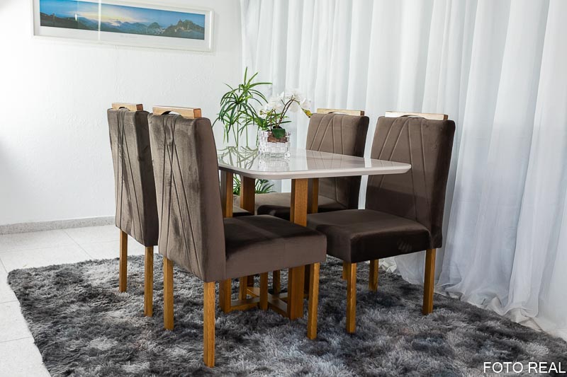 Mesa-de-Jantar-Lisy-Tampo-MDF-e-Vidro-Off-120X80-com-4-Cadeiras-de-Madeira-Safira-Veludo-Marrom-E-41